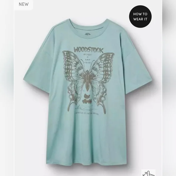 Woodstock Oversized Cotton Crew Tee - Picture 7 of 7